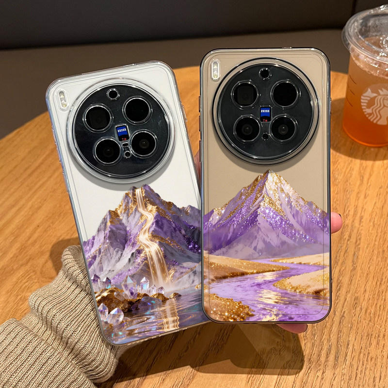 玄学流水生金手机壳适用vivox300pro马年200promini新年100ultra情侣90s招财80新款70新中式60女por外壳发财