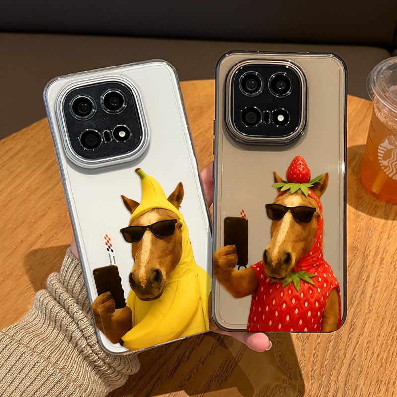 水果自拍小马手机壳适用iqoo15透明iqooneo10新年13情侣12pro马年11s新款z9turbo+搞怪8趣味7se创意6/por外壳