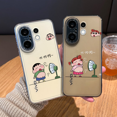 风扇蜡笔小新手机壳适用vivo系列
