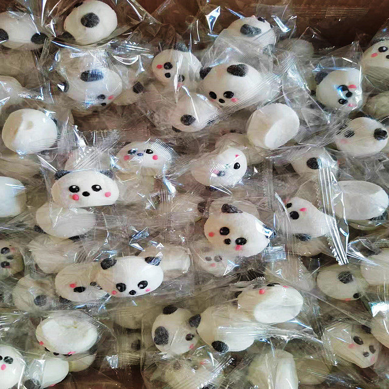 网红爆款Kitty猫棉花糖熊猫3d立体奶茶咖啡装饰摆件儿童零食糖商