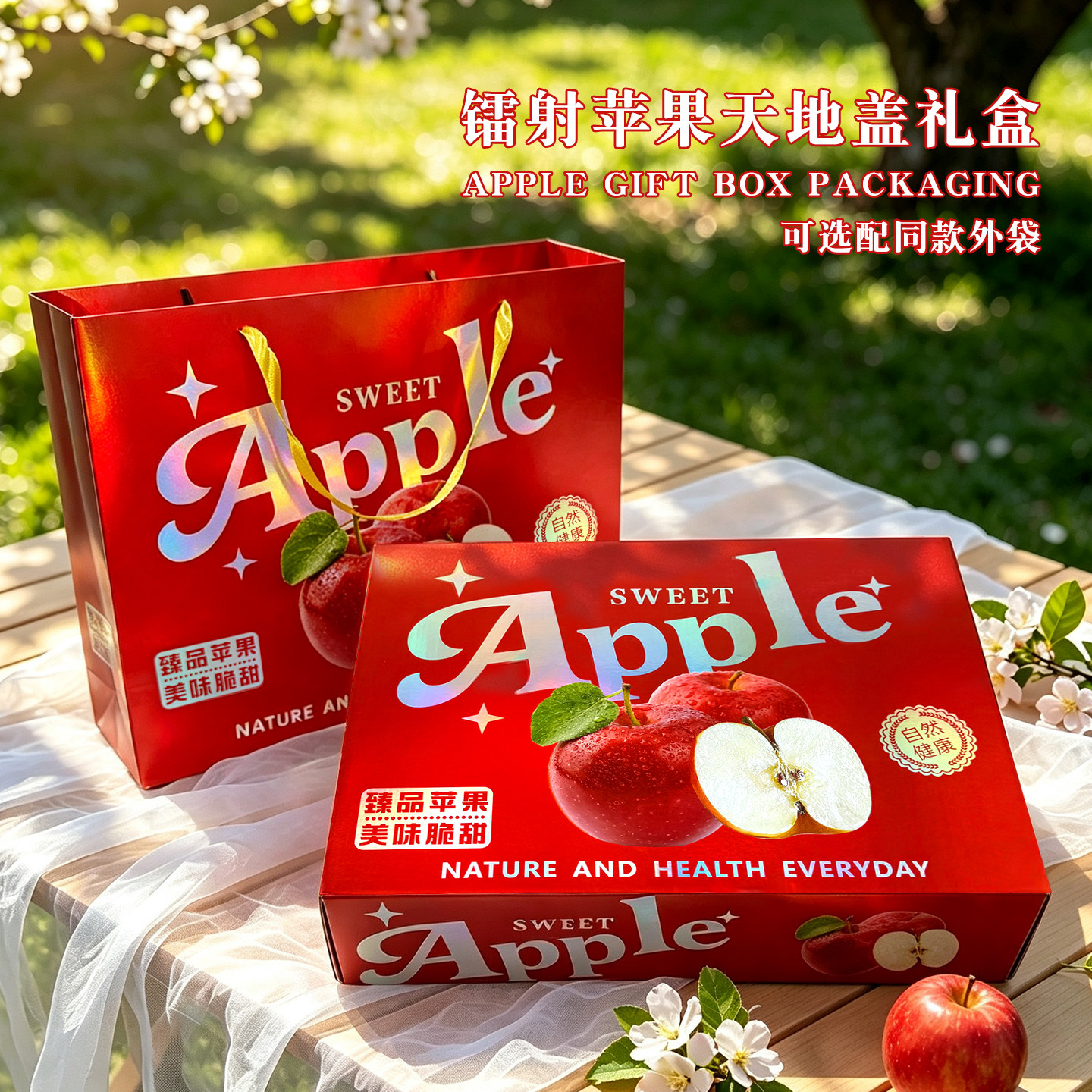 安源水晶富士苹果礼品包装盒