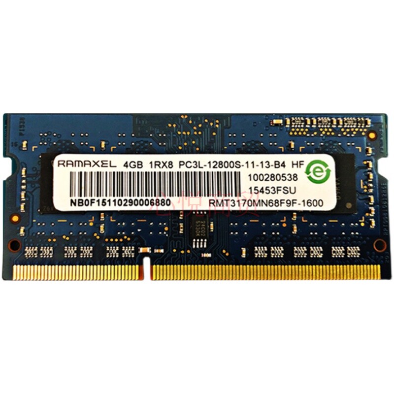 Ramaxel 记忆科技 4G 1RX8 DDR3L 1600 低电压 PC3L 笔记本内存