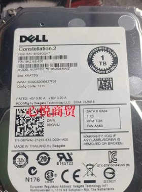 DELL 戴尔 09KW4J ST91000640NS 1T 2.5 SATA 7.2K 6gb服务器硬盘