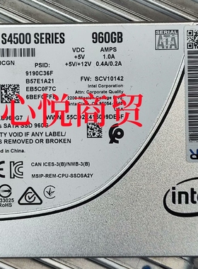 浪潮NF5460M4 NF5488 M5 NF8260 SSD固态硬盘960G 2.5寸 6GB SATA