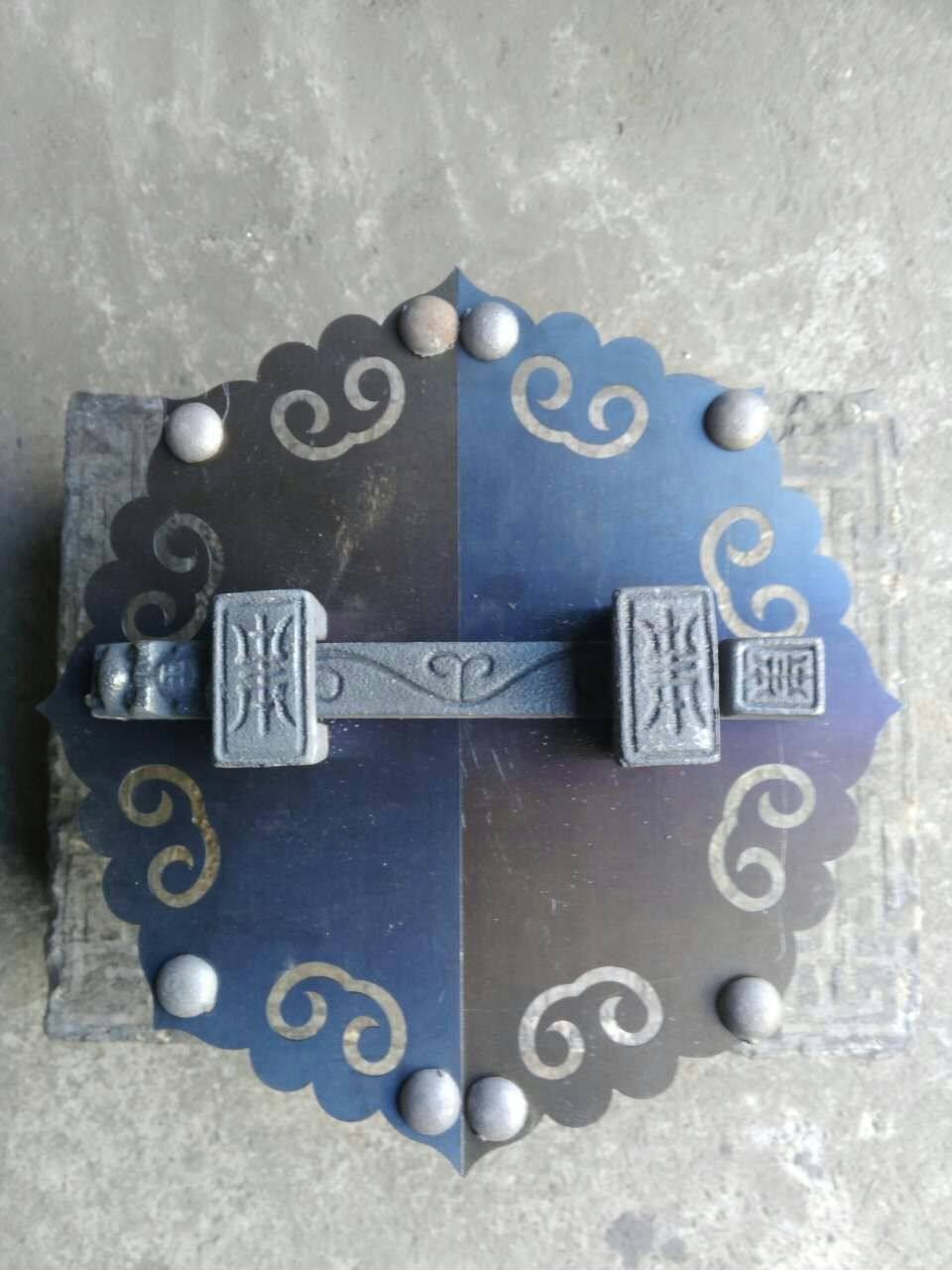 老门板木门插销 大门门栓 门关子 门扣 仿古大门泡钉铁条铜条装饰
