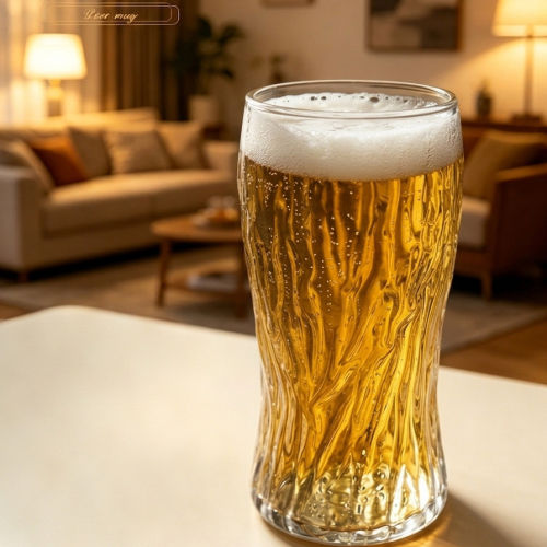 创意精酿啤酒杯轻奢高档日式玻璃啤酒杯子家用大容量扎啤杯500ml
