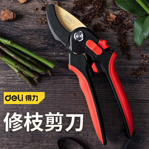 得力园艺剪刀剪枝果树园林修枝剪树枝花剪修花剪子神器强力大修剪