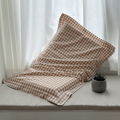 纯棉70x42x10深睡记忆枕pro枕套星球水洗棉全棉格子枕头套35x55