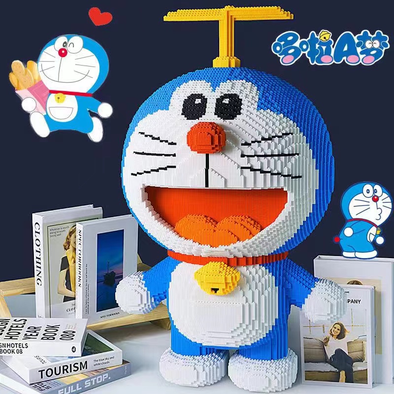正版哆啦啊a梦积木益智拼装玩具