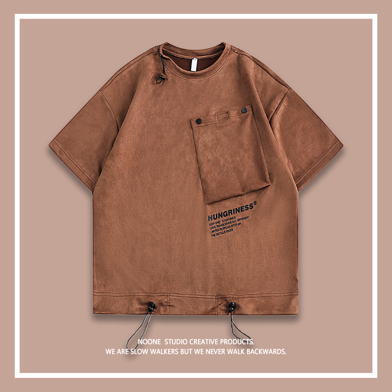 日耳曼大街 | noone | 小众设计感 复古口袋装饰bf | 男女短袖t恤