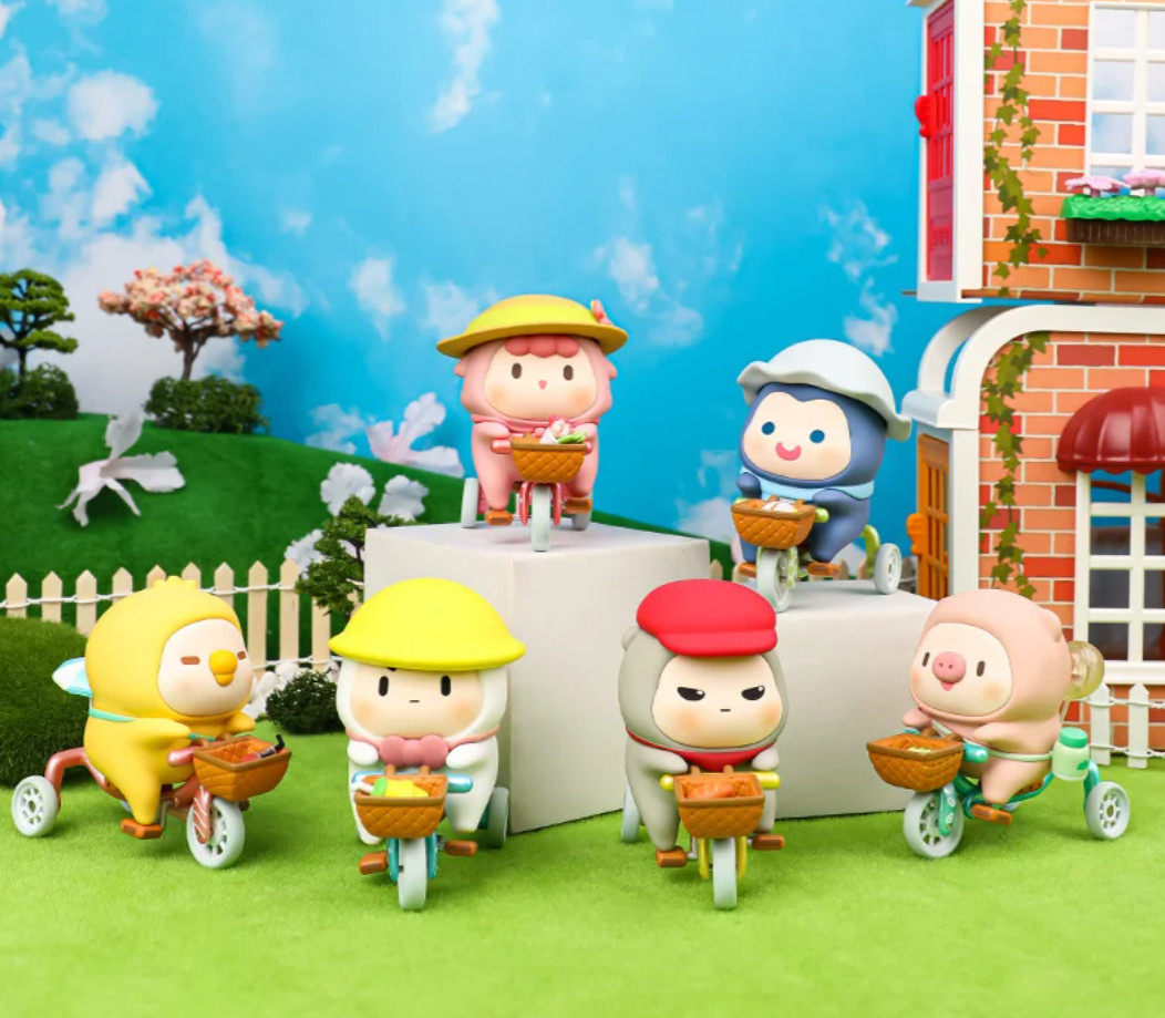 现货名创优品miniso胖滚家族一起去郊游系列盲盒手办摆件送人礼物