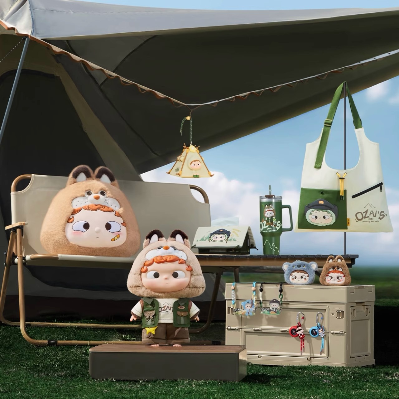 现货哦崽如果声音小剧场系列ozai耳机包数据线毛绒抱枕手办周边