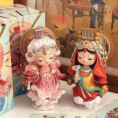 新品现货福福贴贴遇事不决问妈祖手办盲盒潮玩摆件可爱公仔送礼物