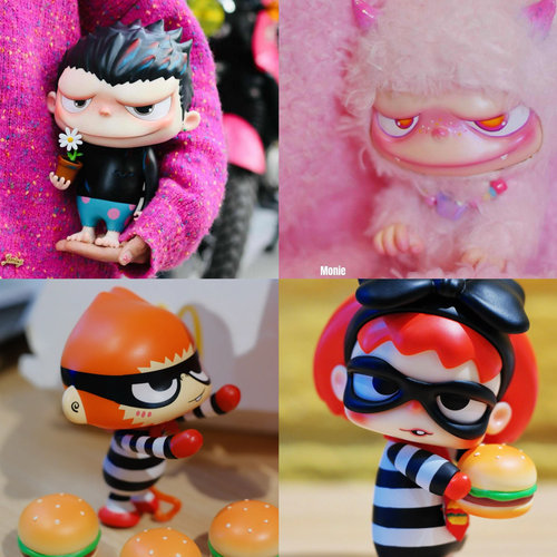 现货包邮Monki猴拳手monie雪怪泰迪潮玩手办展会大娃可爱摆件