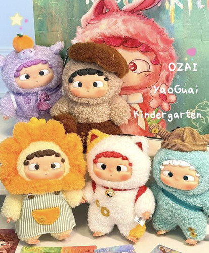 现货包邮哦崽妖怪幼稚园ozai搪胶盲盒潮玩公仔摆件可爱礼物