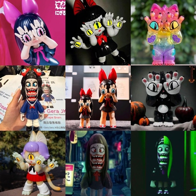 手目少女Grape Brain葡萄脑味增战慄momochan地狱猫展会限定潮玩