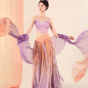 古典舞蹈演出服飘逸中国风飞天表演练功汉服仙女网红敦煌韩婳之歌