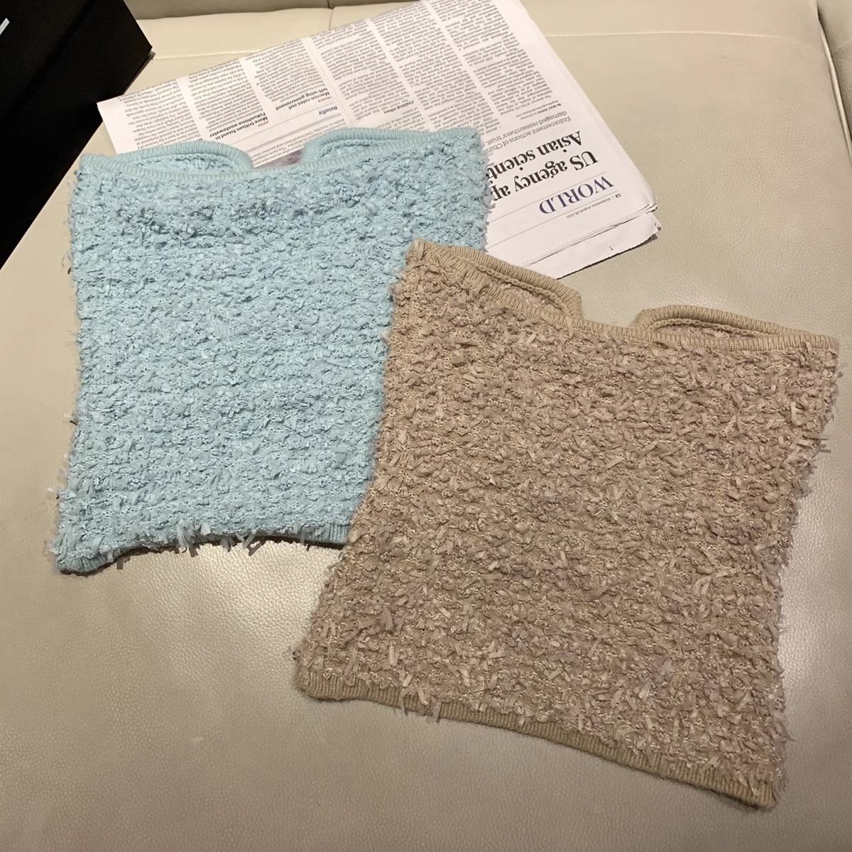 纯欲针织抹胸修身内搭短上衣