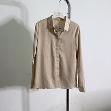 衬衫女设计感小众春装复古港风高级感长袖丝绸上衣法式别致衬衣女