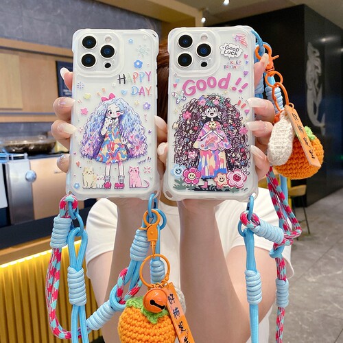四角挂绳女孩适用红米note17Pro手机壳红米note15/14/12/11/13Pro全包K90个性K70K80防摔turbo4/5pro软硅胶套