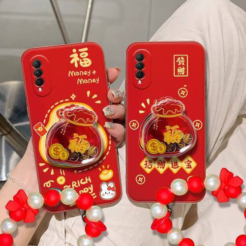 喜庆新年红软硅胶vivo个性创意女