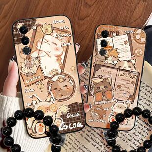 ins个性卡通猫适用三星Galaxy S25/S23/S21/S20/S22/S24手机壳A71A73全包A56A36A81A90防摔A55A53A54软硅胶套