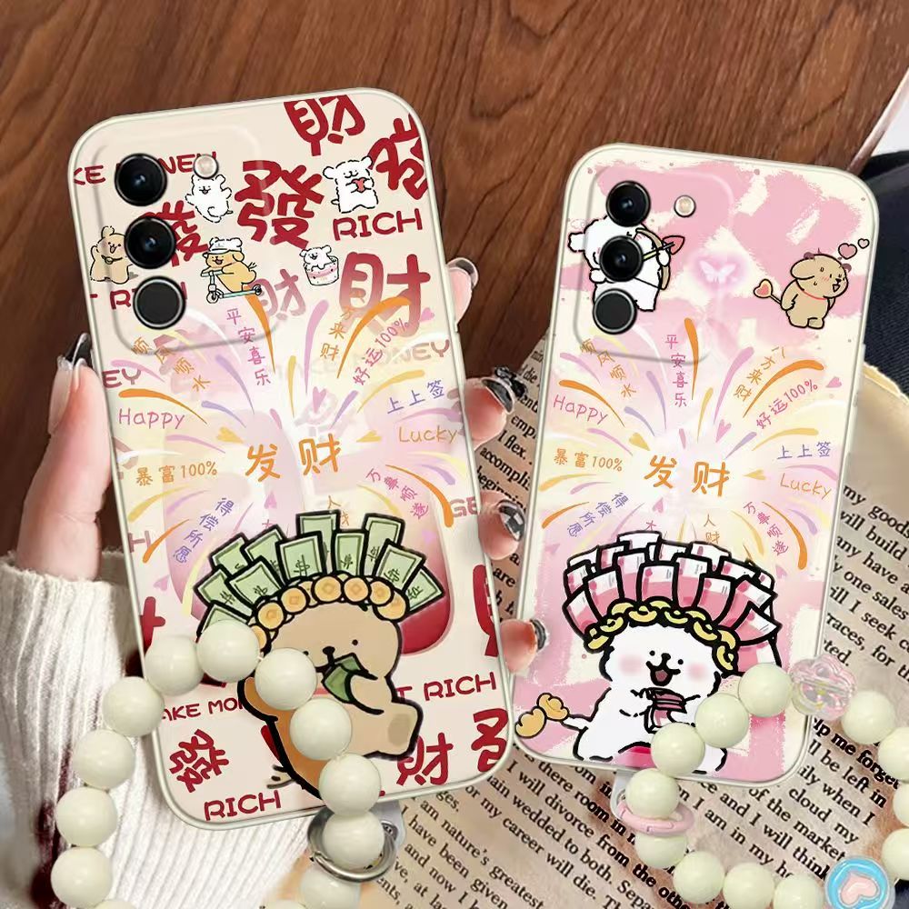 ins发财狗适用vivoX300手机壳X200X100X80X50X60X70X90全包S30防摔S19S20网红S17个性S18女X300Pro软硅胶壳套