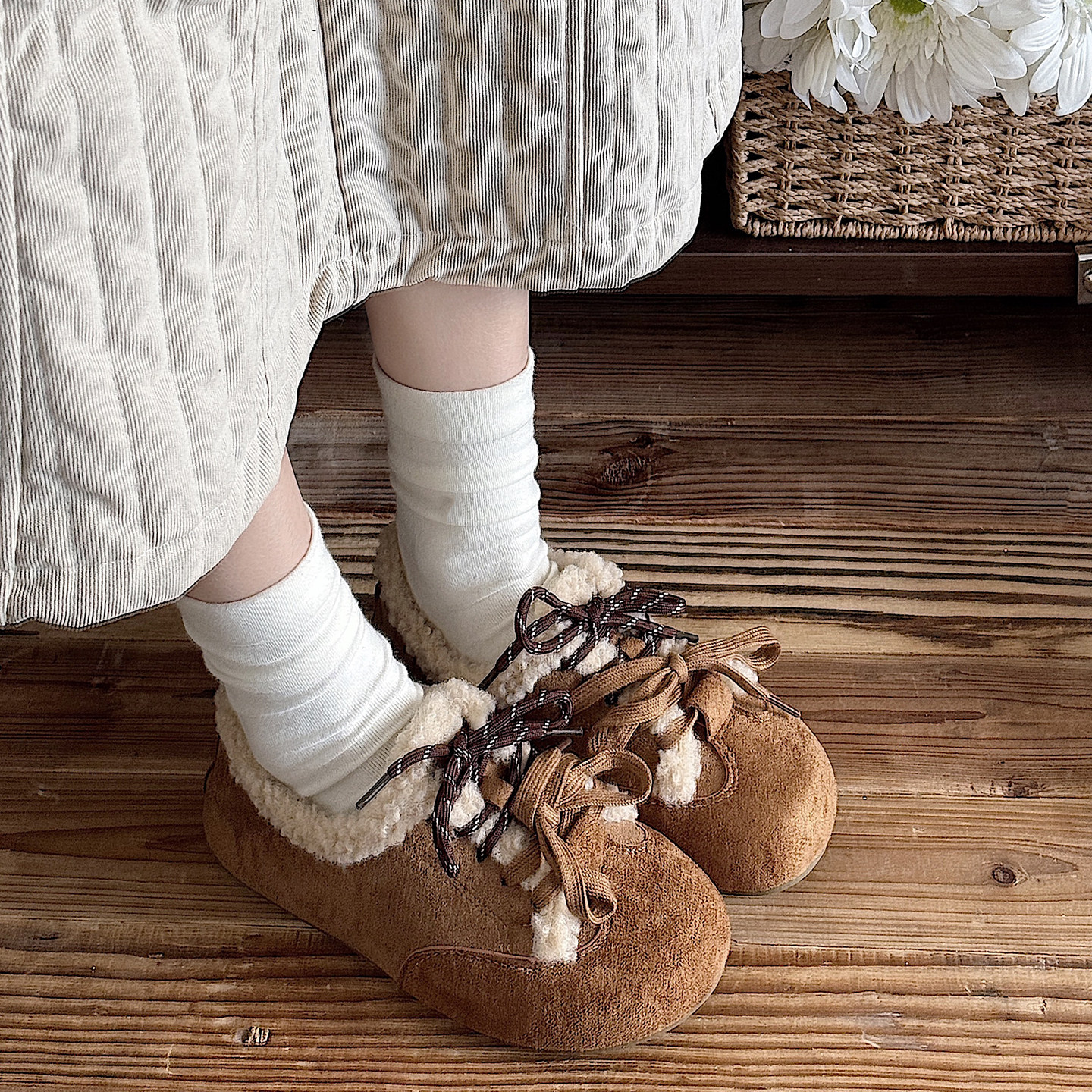 焦糖布丁~美拉德加绒厚底勃肯鞋女冬季小众ins韩风配裙子保暖棉鞋,女鞋,勃肯鞋/软木鞋,淘宝优惠券,粉丝福利购,淘宝优惠卷