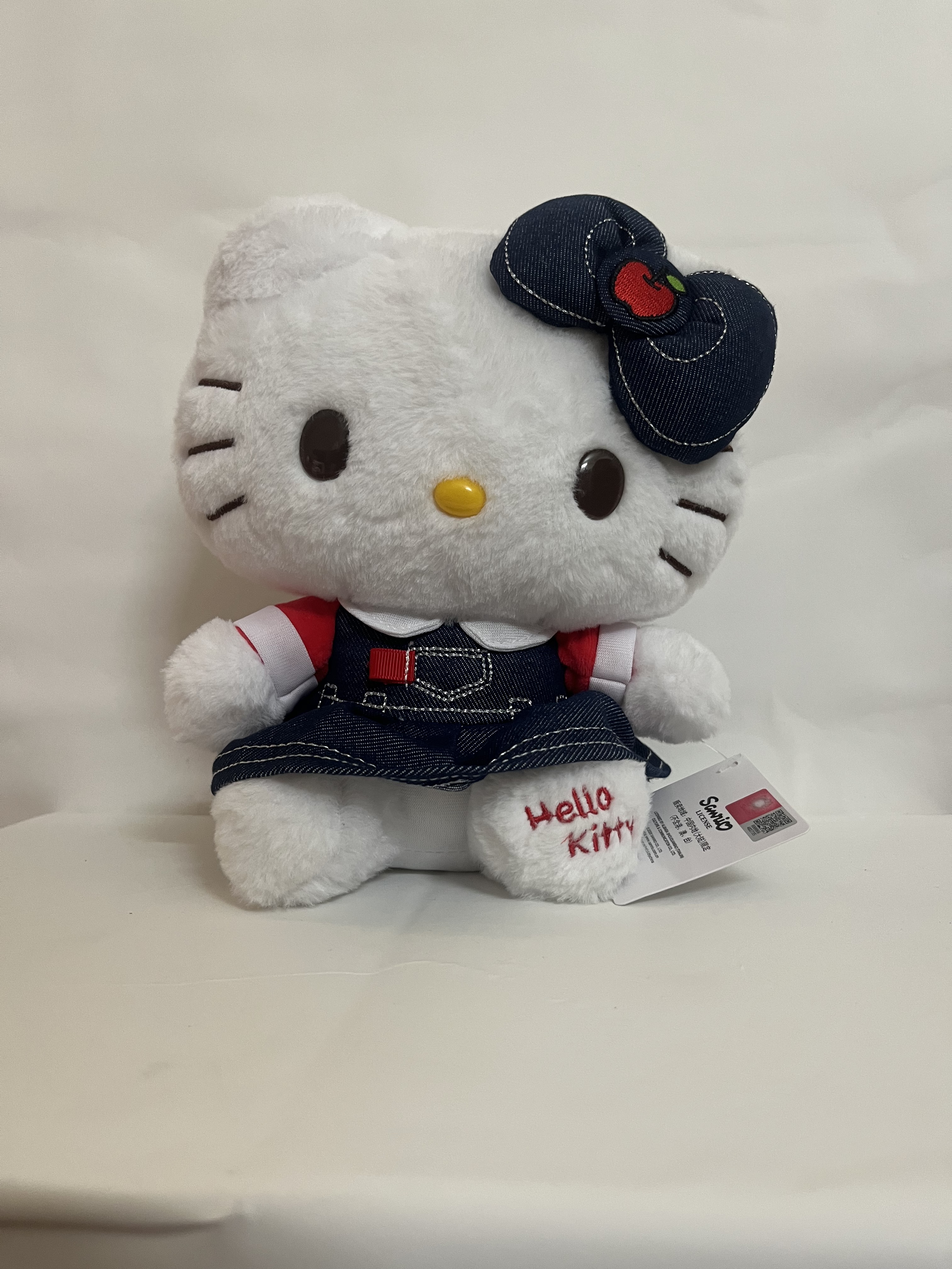 正版牛仔裙hellokitty凯蒂猫公仔三丽鸥哈喽kt毛绒玩偶生日礼物女