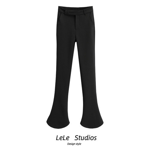 【包邮】显腿长高腰微喇叭马蹄裤