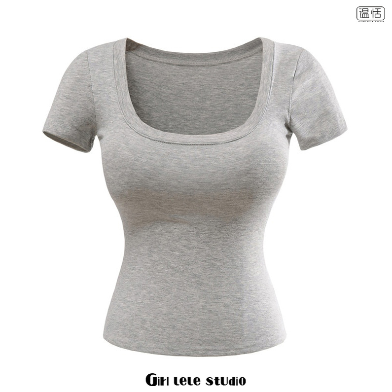纯欲辣妹风性感修身显瘦短袖T恤