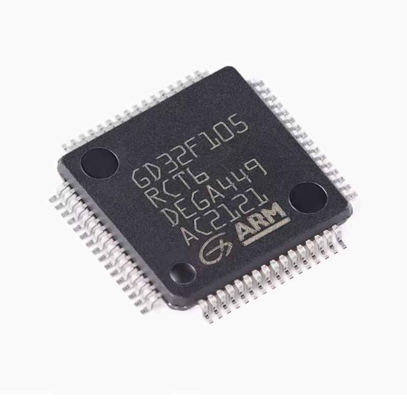 原装GD32F105RCT6 LQFP-64 ARM Cortex-M3 32位微控制器-MCU芯片