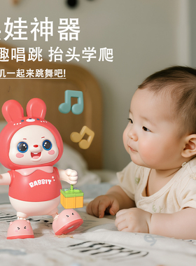 婴儿玩具0到3个月宝宝抬头练习训练1岁新生幼儿唱歌跳舞哄娃神器