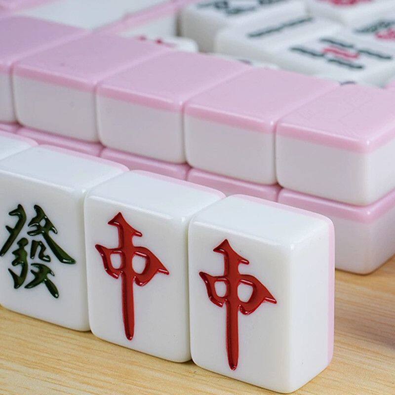 玉石麻将家用手搓麻将牌四川麻将108张晶玉蓝田玉白色144张中号