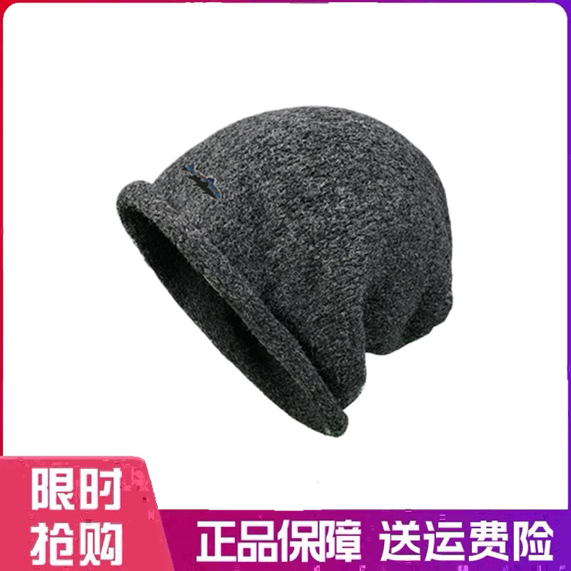 户外帽子灰色卷边堆堆帽女秋冬季百搭显脸小包头冷帽显脸小宽松帽