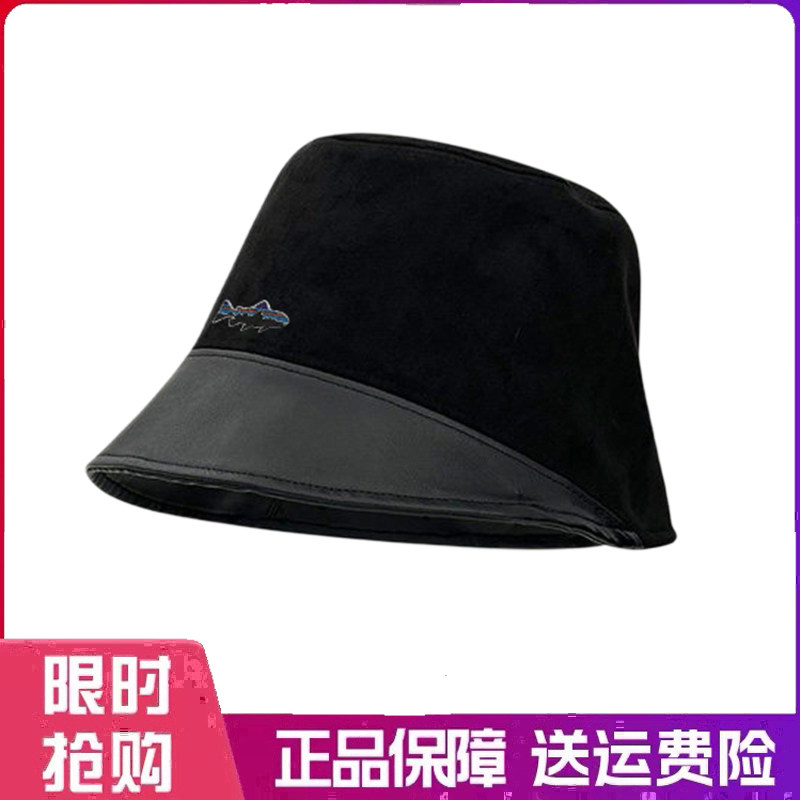 户外帽子网红素颜遮脸麂皮绒渔夫帽子女秋季显脸小纯色百搭盆帽潮