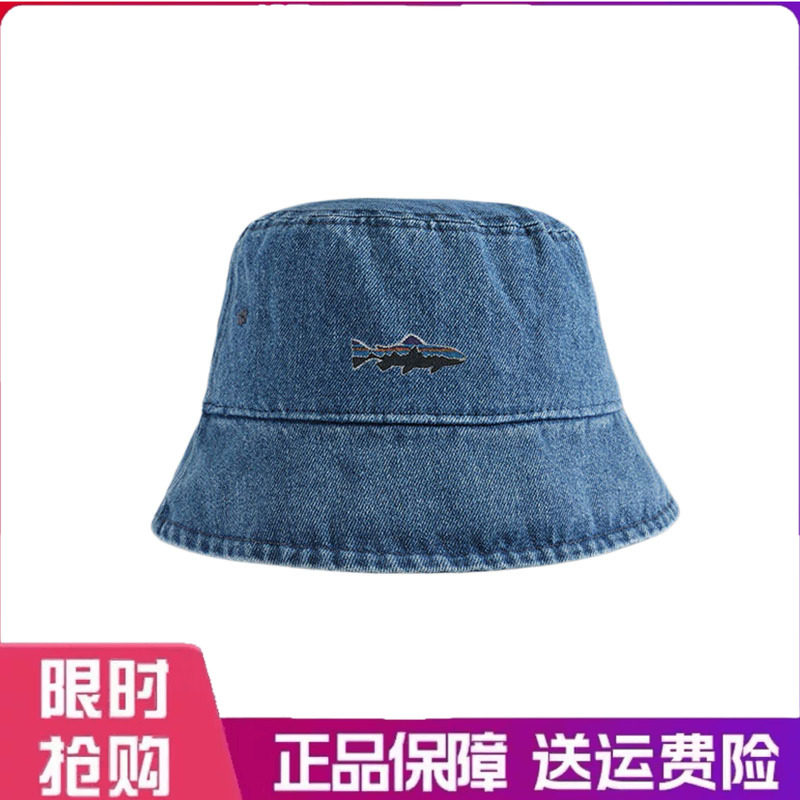 户外帽子时尚牛仔盆帽女日系简约休闲水桶帽日常百搭显脸小渔夫帽