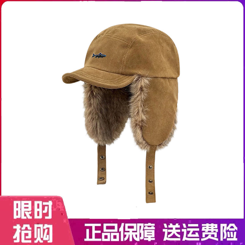 户外帽子复古麂皮绒毛绒雷锋帽男女秋冬季保暖护耳鸭舌帽街头韩系