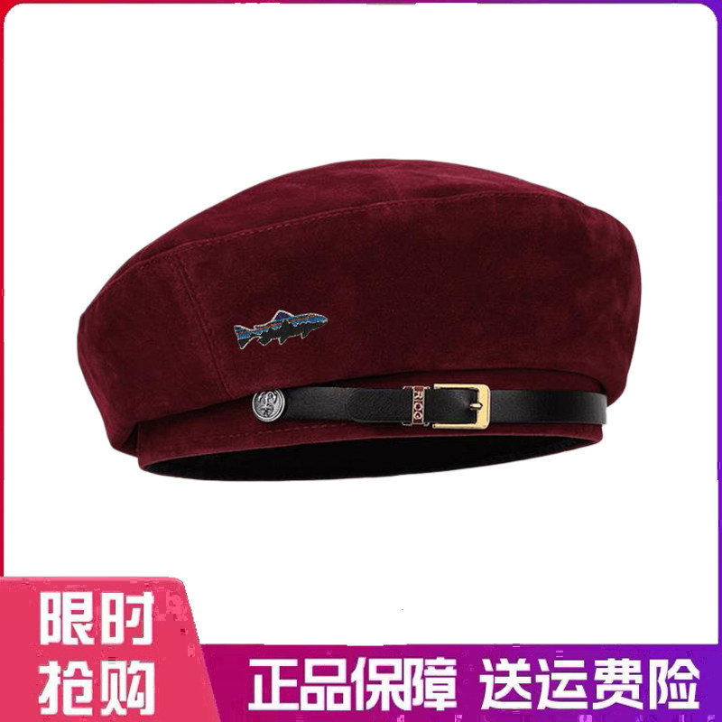户外帽子韩版英伦复古画家帽春秋宽帽檐显脸小复古时尚绒面贝雷帽