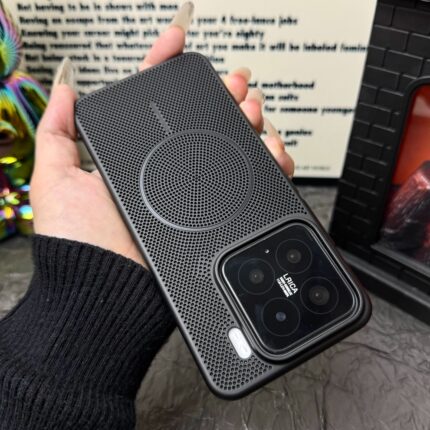 适用小米15手机壳无线充电磁吸小米15pro散热小米14pro肤感超薄Xiaomi14磨砂创意网孔透气防摔情侣保护套