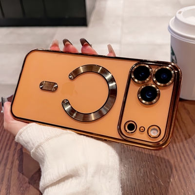 苹果17pro电镀磁吸软壳时尚