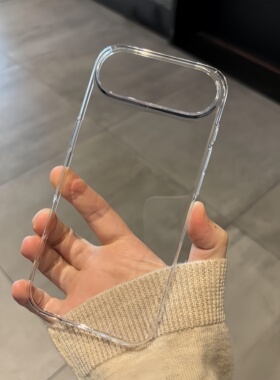 适用苹果17Air轻薄高透16promax手机壳iPhone15pro简约14plus高级感13pro透明防摔PC硬12/11情侣保护套