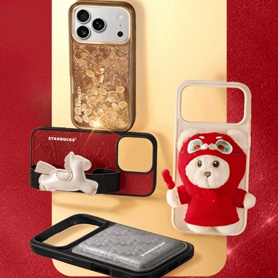 星巴克闪闪豆子好运熊手机壳支架