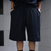 男宽松短裤 代购 韩国潮牌BytheR25夏新款 休闲运动网眼速干骷髅五分