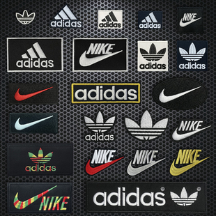 潮牌刺绣logo布贴字母补丁破洞修补贴熨烫缝制羽绒服贴标