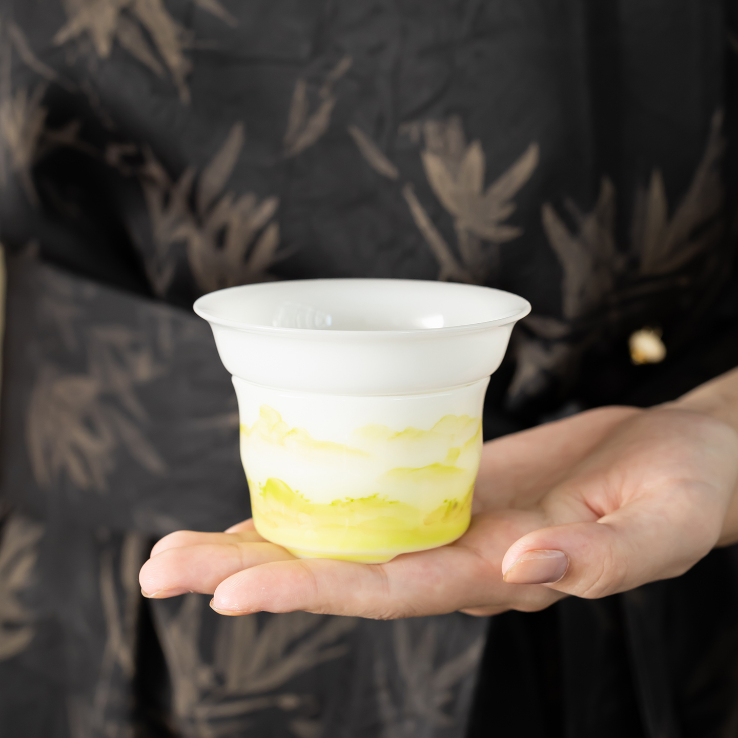 绿雾山水茶漏陶瓷茶滤