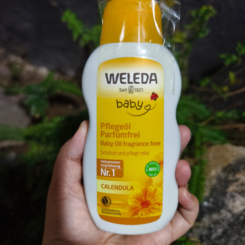 德国weleda维蕾德金盏花纯植物宝宝婴儿按摩抚触油无香 现货
