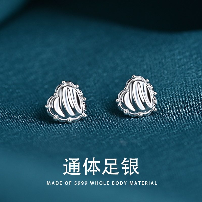 s999纯银耳钉女2025新款爱心耳环高级感轻奢拧螺丝养耳洞足银耳饰,饰品/流行首饰/时尚饰品新,银饰耳饰,淘宝优惠券,粉丝福利购,淘宝优惠卷