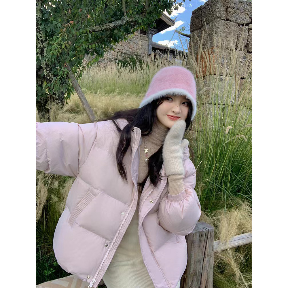 花栗鼠小姐韩系短款羽绒棉服2024新款冬季小个子宽松棉衣外套