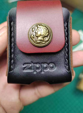 适用Zippo保护套打火机皮套真皮头层牛皮手工撞色送礼挂腰包正品
